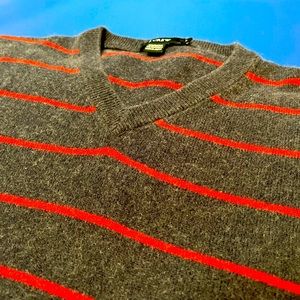 jcrew striped vneck mens sweater size m
